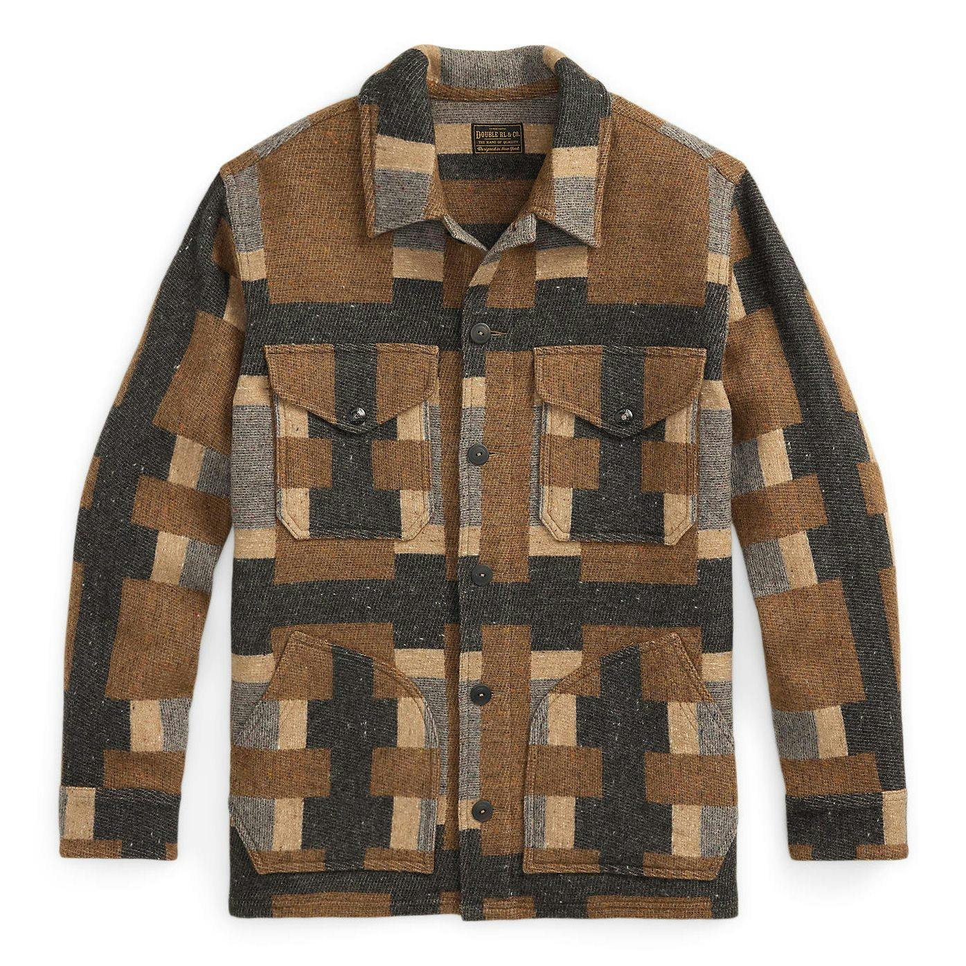 RRL Ashford Cruiser Shirt Jacket - Blue Multi | Fleece Jackets RRL Ashford Cruiser Shirt Jacket - Blue Multi | Fleece Jackets